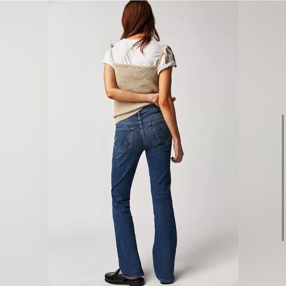 MOTHER Denim - MOTHER The Outsider Sneak Jeans in Dark & Stormy Night